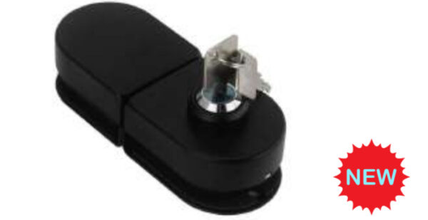 CERRADURA ANTIPALANCA SIMPLE VIDRIO - VIDRIO NEGRO